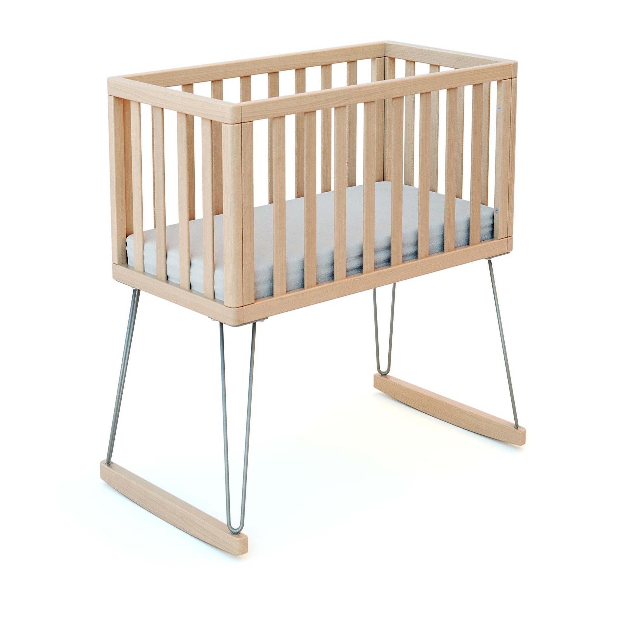Voir la diapositive 1 : JURABABY Berceau à bascule ONLY en bois
