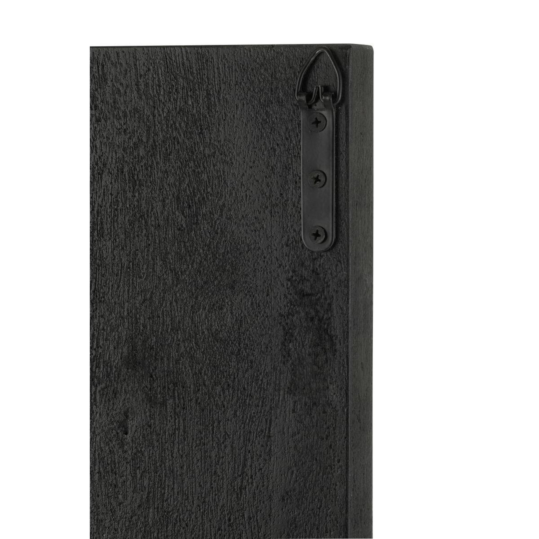 Voir la diapositive 4 : J-LINE Miroir Mural en Bois  Hiram  150cm Noir