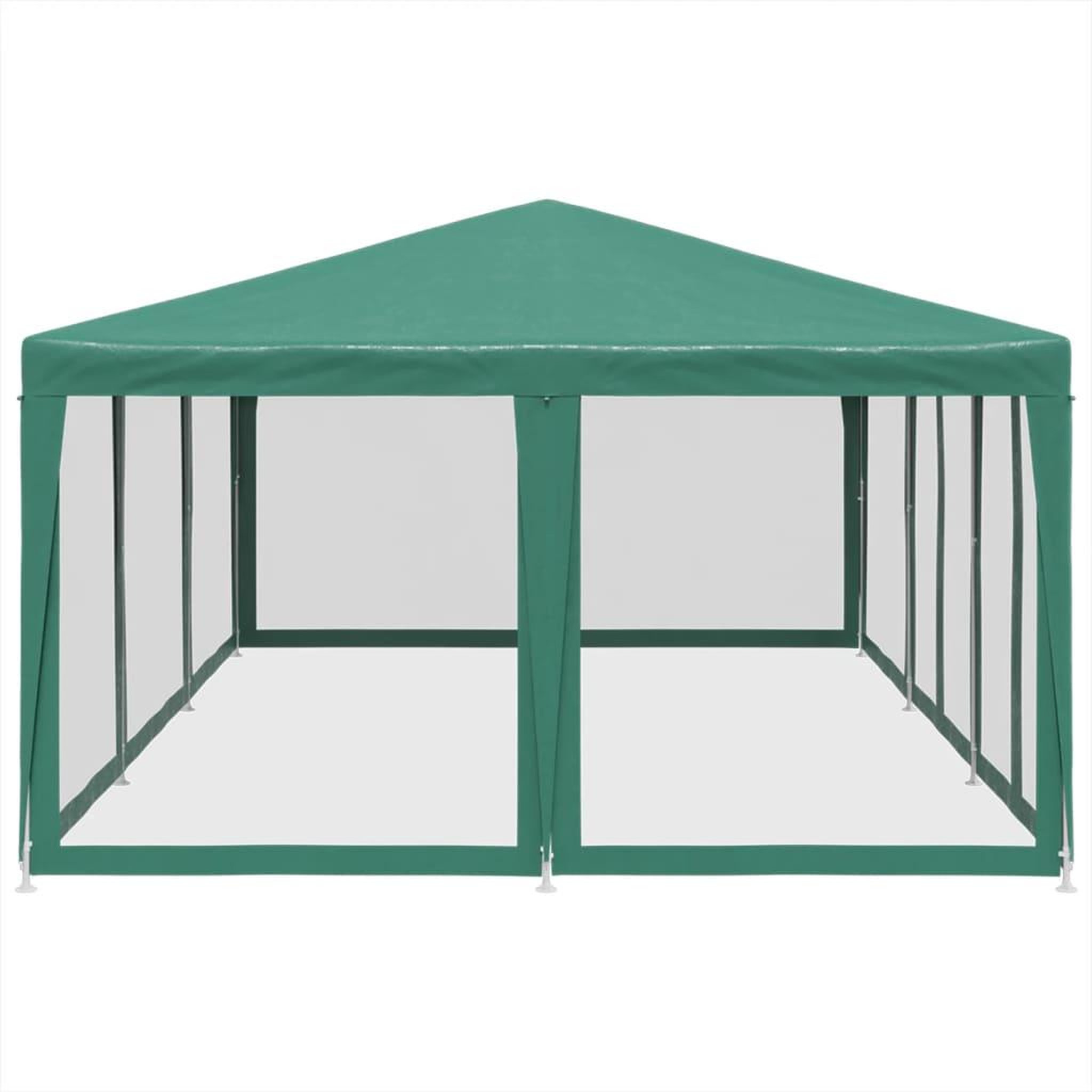 Voir la diapositive 4 : VIDAXL Tente de fete avec 10 parois laterales en maille vert 6x4m PEHD