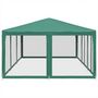 Voir la diapositive 4 : VIDAXL Tente de fete avec 10 parois laterales en maille vert 6x4m PEHD