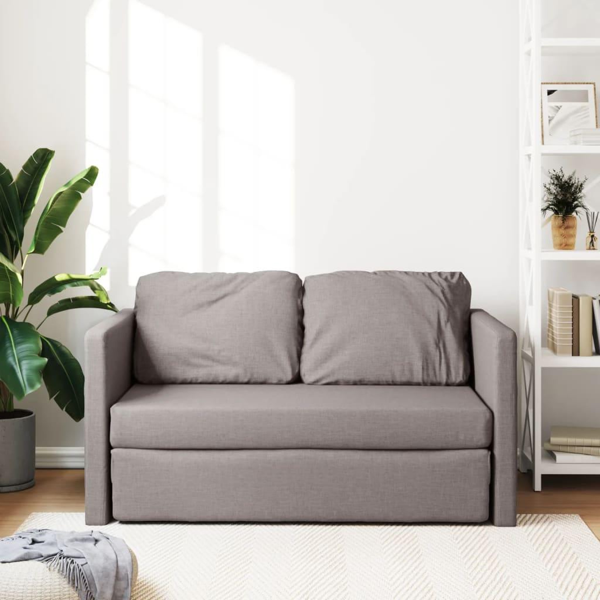 Voir la diapositive 3 : VIDAXL Canape-lit 2 en 1 taupe 112x174x55 cm tissu