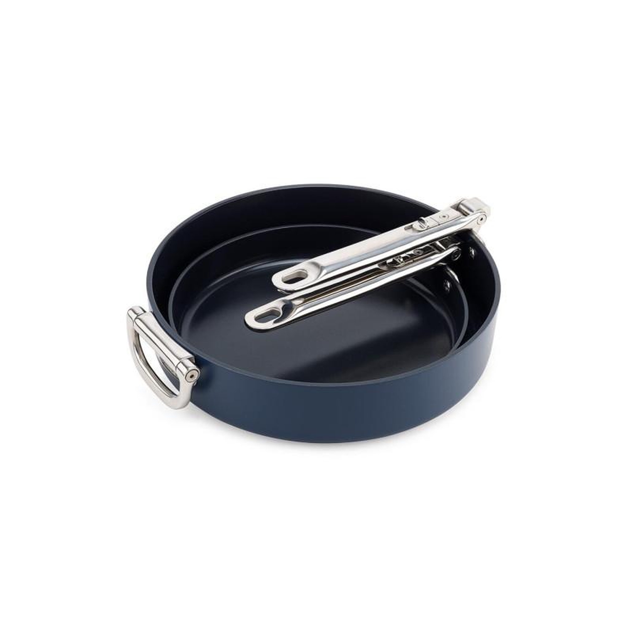 Voir la diapositive 2 : Joseph Joseph Casserole Joseph Joseph Set de 2 poeles 24 et 28cm + 1 separateur protege ustensiles