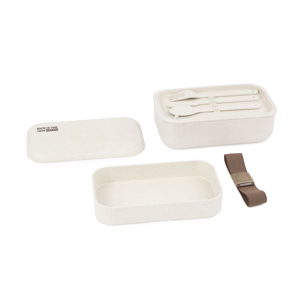 Lunch box 1,2L 2 compartiments en fibre de riz