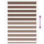 Voir la diapositive 5 : VIDAXL Store zebre marron 115x100cm largeur du tissu 110,9cm polyester