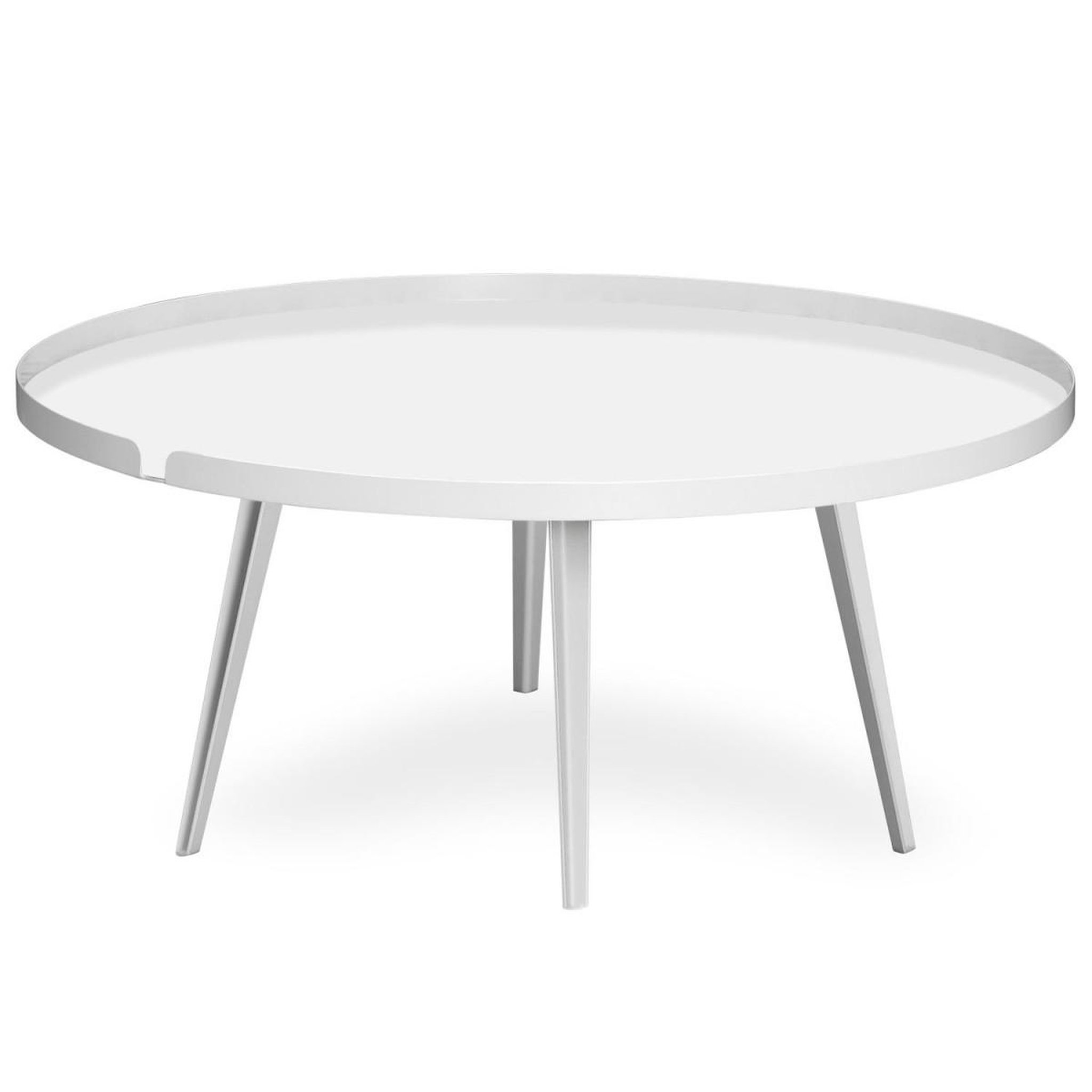 Paris Prix Table basse à rebord  bimix  90cm blanc