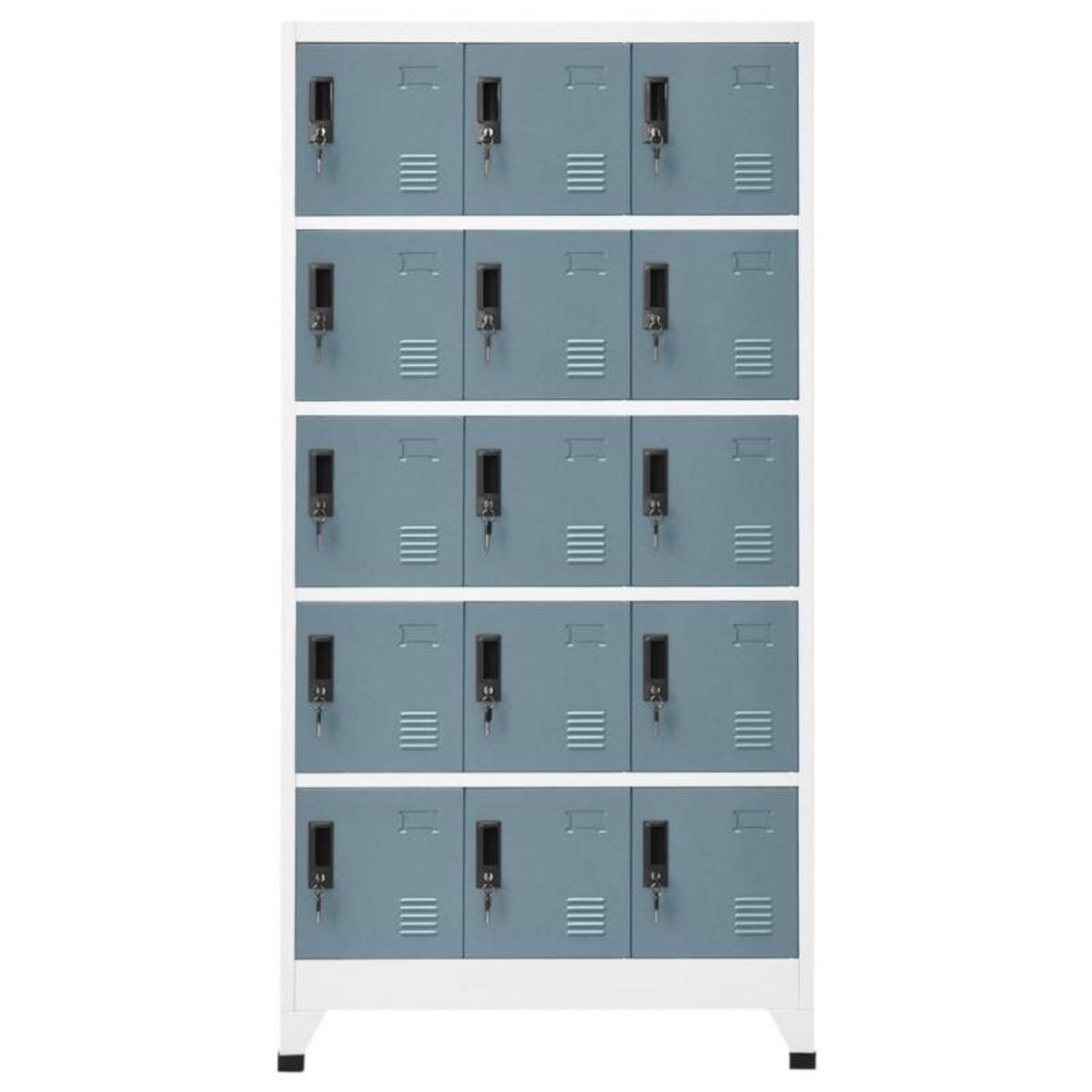 VIDAXL Armoire à casiers Gris clair et gris foncé 90x40x180 cm Acier