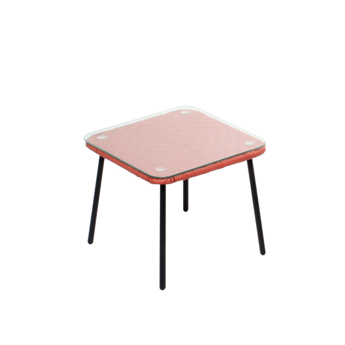 CONCEPT USINE Set de 2 fauteuils + table basse terracota ACAPULCO