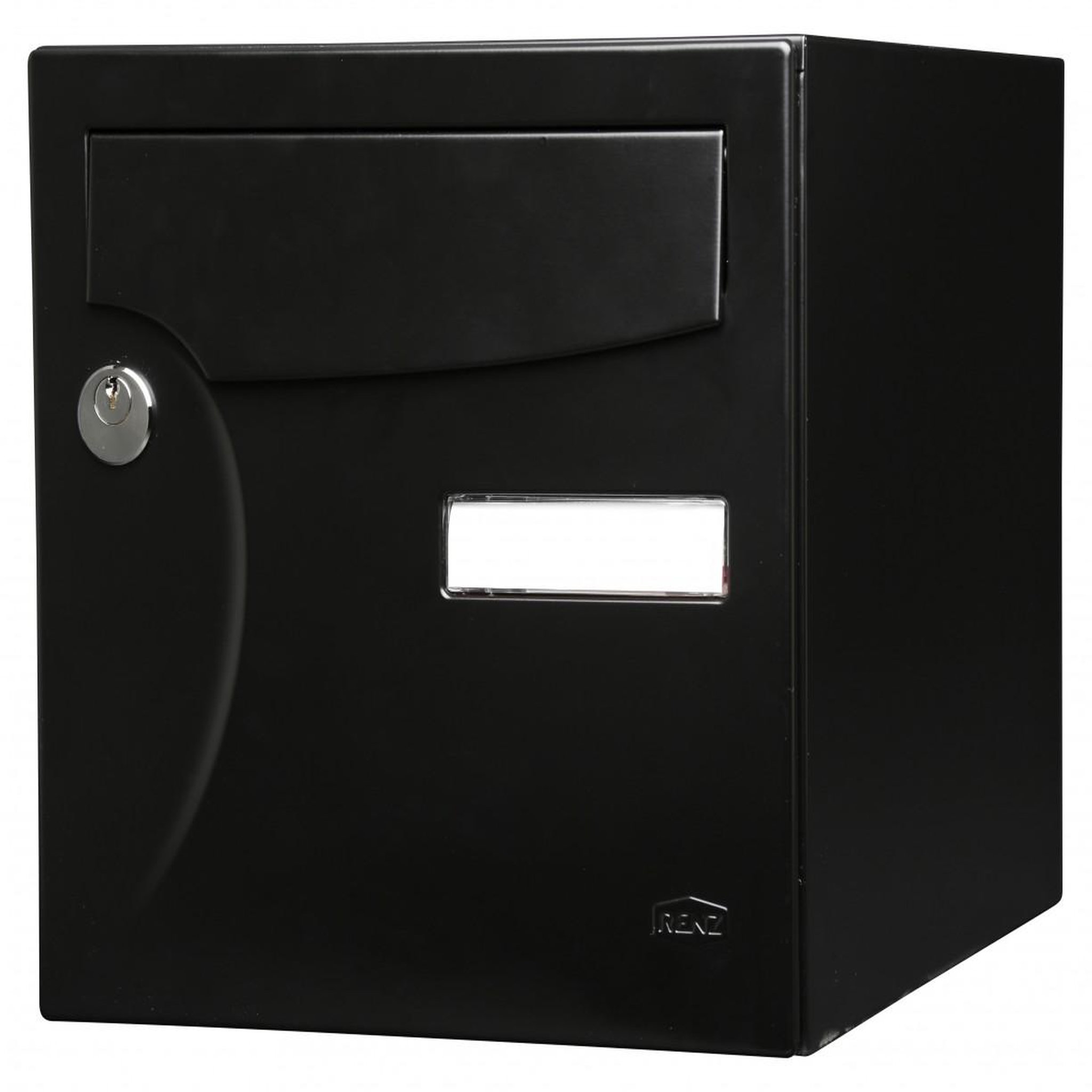 RENZ Boîte aux lettres normalisée 1 porte extérieur RENZ acier noir mat