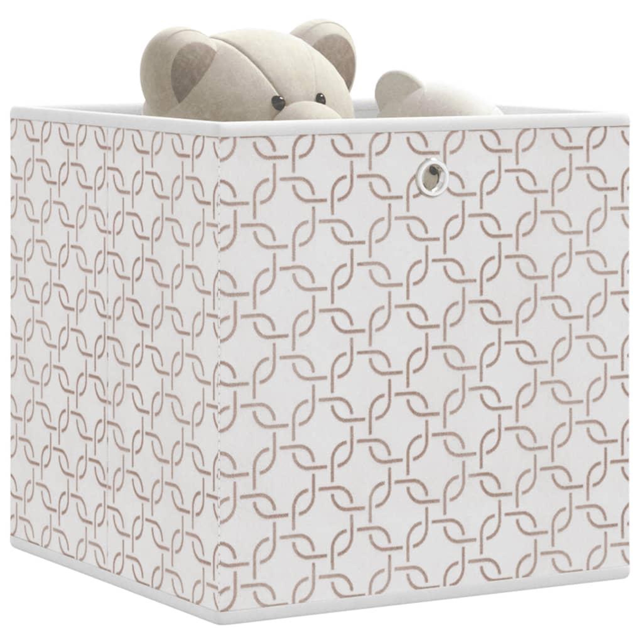 VIDAXL Boîtes de rangement pliables 10 pcs creme tissu intisse