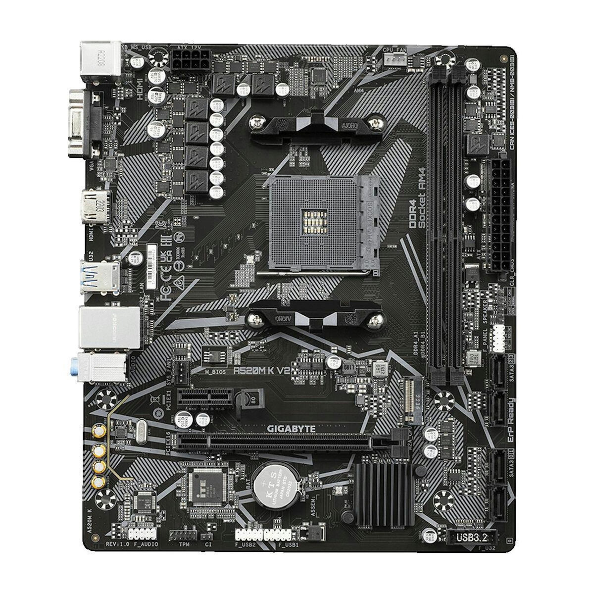 Gigabyte Carte mère Gigabyte A520M K V2 micro ATX pour AMD Ryzen DDR4 M.2 RAID