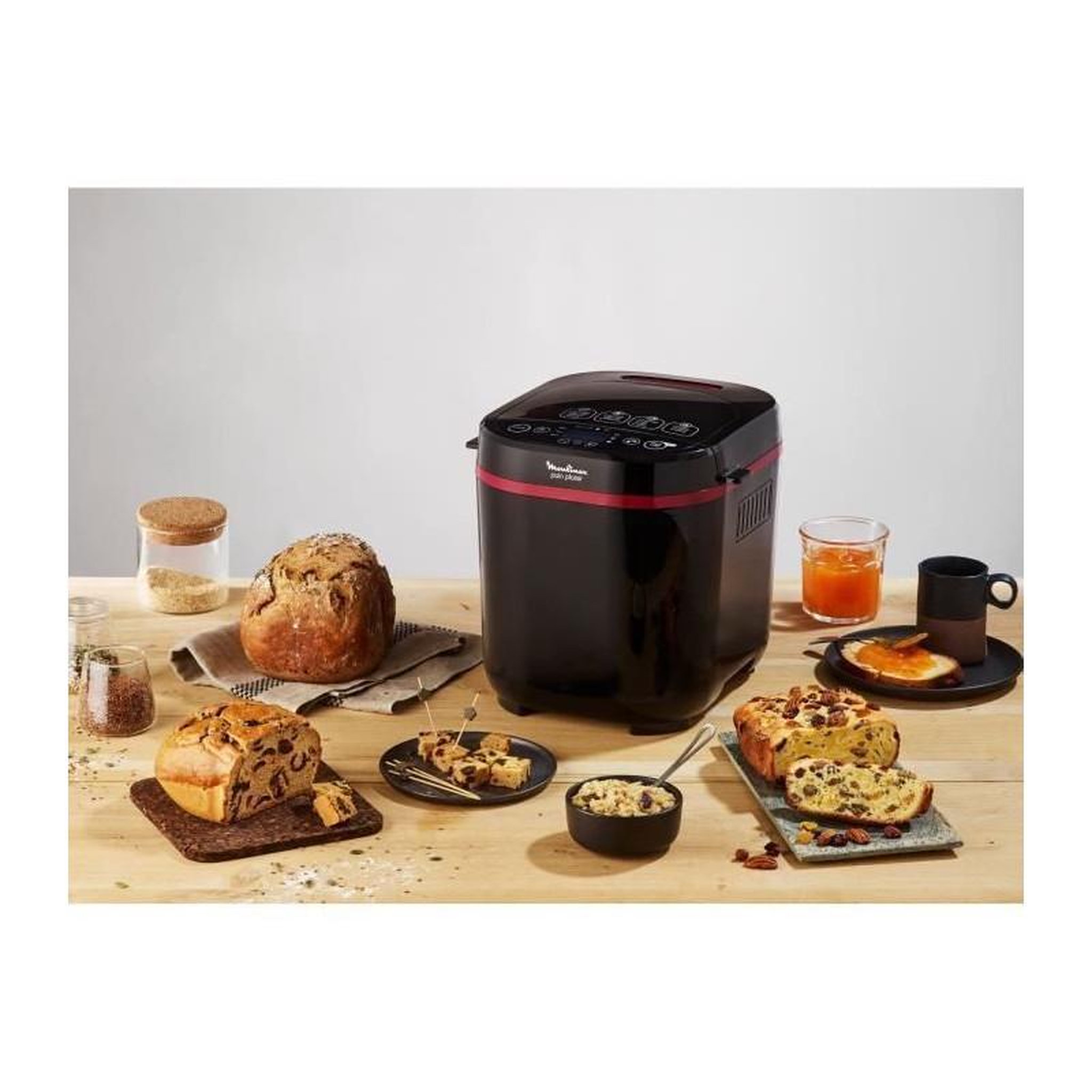 Voir la diapositive 3 : MOULINEX MOULINEX - Pain plaisir 1kg-machine a pain 17 programmes, coloris noir et pourpre - OW220830
