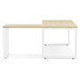 Voir la diapositive 3 : Paris Prix Bureau d'Angle Design  Abigano  170cm Naturel & Blanc