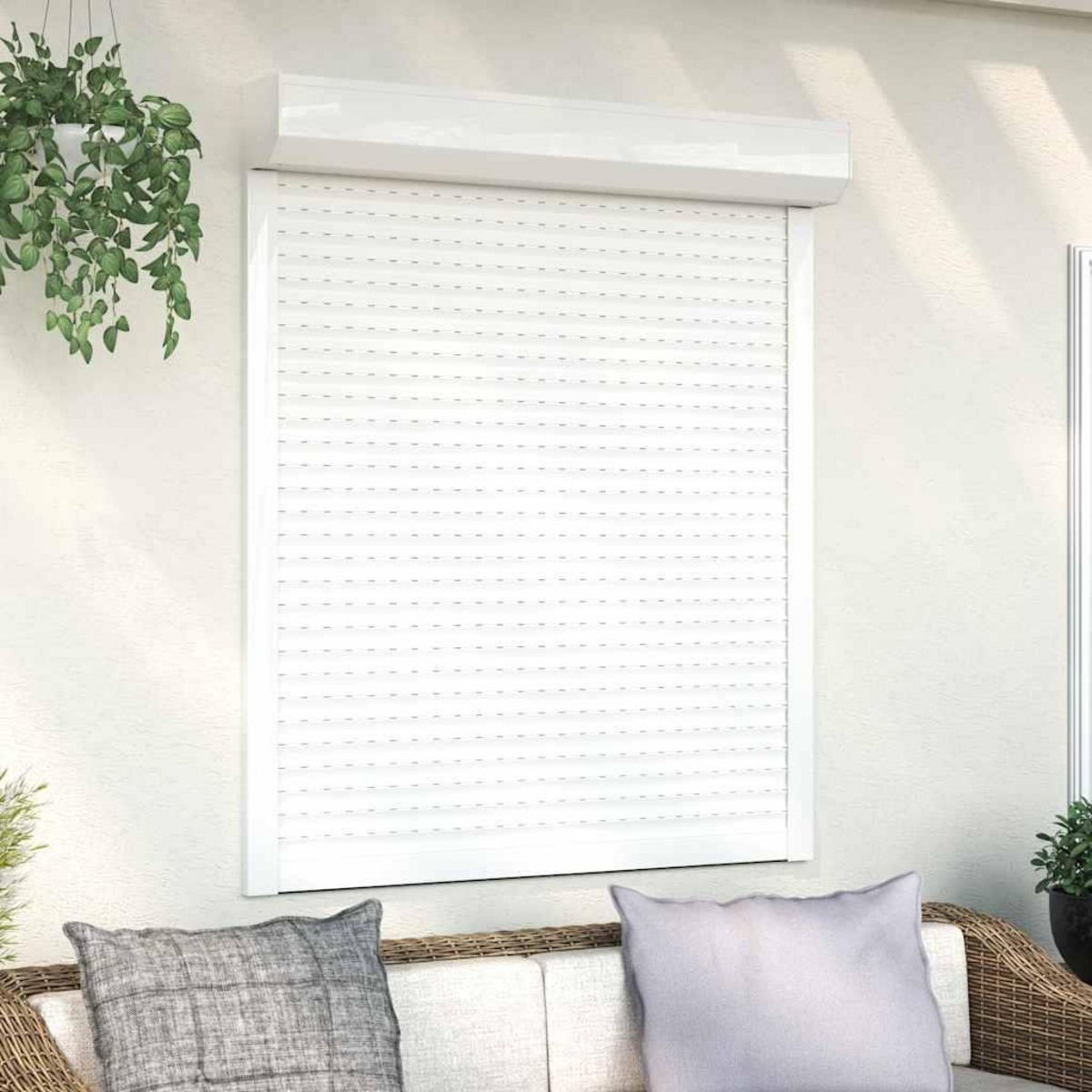 VIDAXL Volet roulant aluminium 110x130 cm blanc