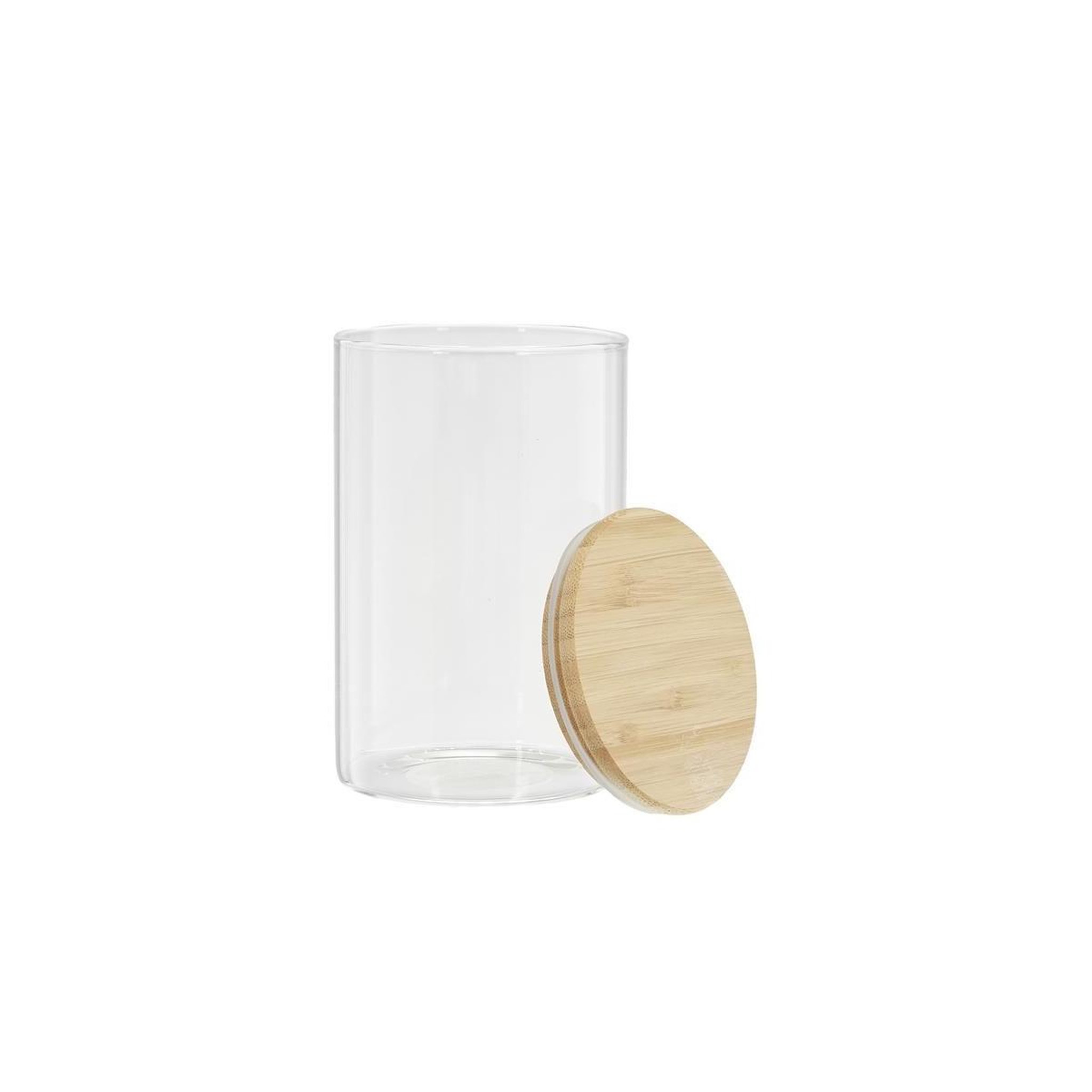 Voir la diapositive 2 : COOK CONCEPT Bocal en verre  bambou  1l transparent