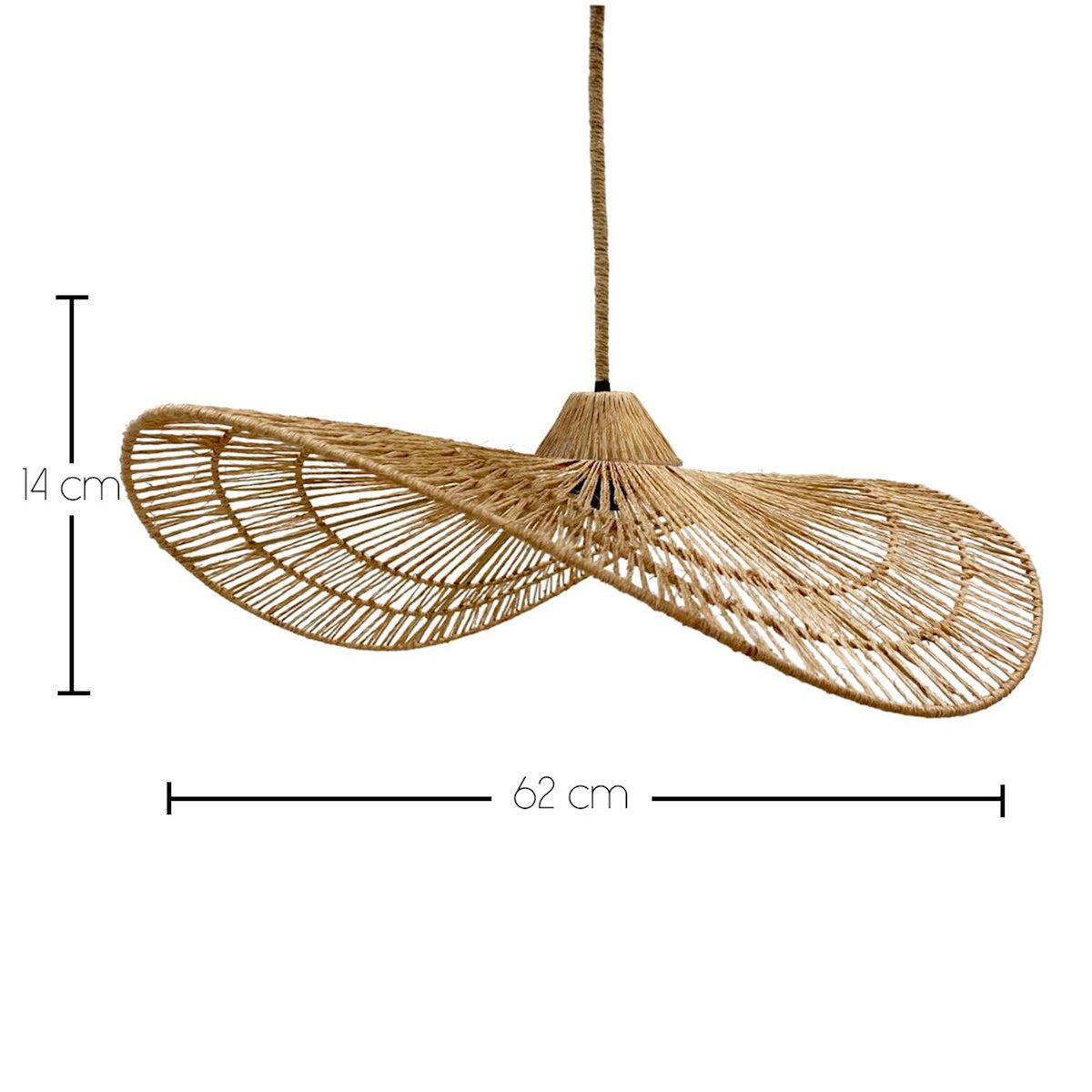 Lumisky Suspension d'extérieur nomade solaire MARBELLA Beige Jute H14cm