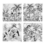 OSTARIA Ensemble de 4 tableaux sur toile imprimée 28x28 cm Amazone