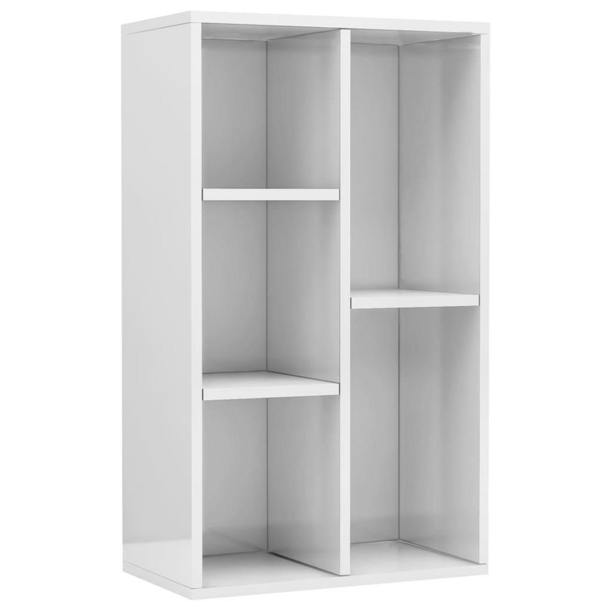 VIDAXL Bibliotheque/buffet blanc brillant 50x25x80cm Bois d'ingenierie