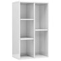 Voir la diapositive 2 : VIDAXL Bibliotheque/buffet blanc brillant 50x25x80cm Bois d'ingenierie