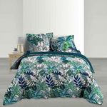 Paris Prix Parure de Lit 3 Pièces  Colibri  260x240cm Vert