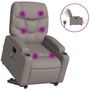 Voir la diapositive 2 : VIDAXL Fauteuil inclinable de massage electrique Taupe Tissu