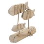 Voir la diapositive 2 : Paris Prix Statuette Banc de Poisson en Bois  Tanoak  37cm Naturel