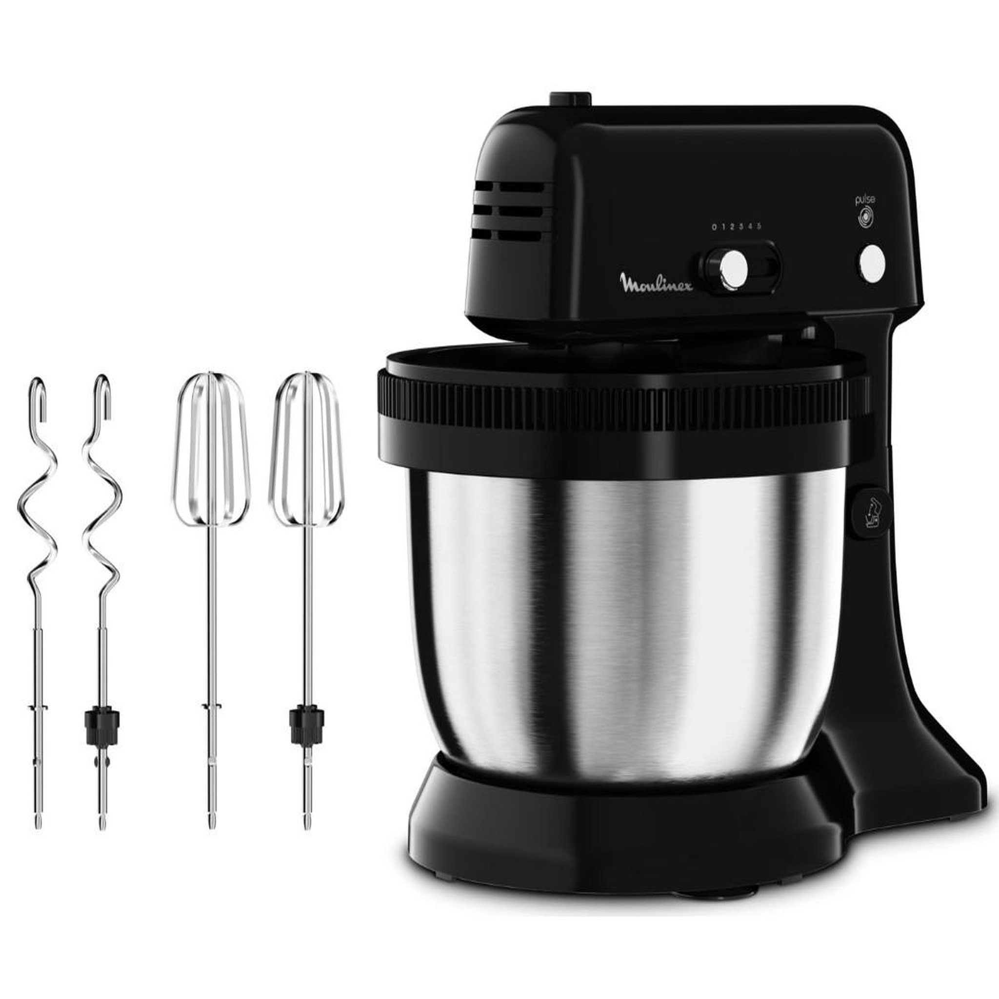 Voir la diapositive 1 : MOULINEX Robot pâtissier 4l 300w noir - qa110810
