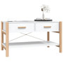 Voir la diapositive 4 : VIDAXL Table basse Blanc 82x48x45 cm Bois d'ingenierie