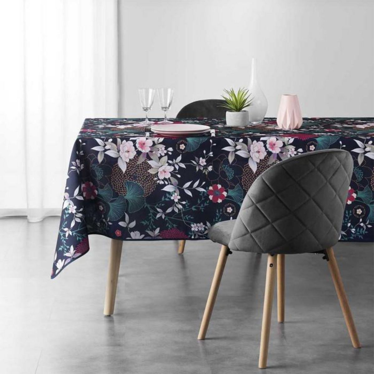 Paris Prix Nappe Imprimée  Yokohama  150x240cm Bleu