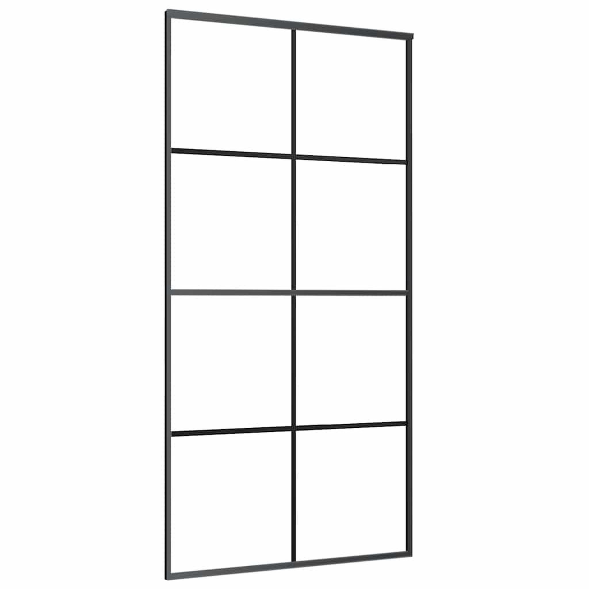 Voir la diapositive 4 : VIDAXL Porte coulissante et kit de quincaillerie 102,5x205cm Verre ESG