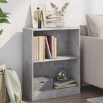 VIDAXL Bibliotheque Gris beton 60x24x76 cm Bois d'ingenierie
