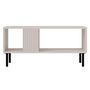 Voir la diapositive 4 : BEST MOBILIER Timote - table basse - avec niche de rangement - écru - 1 niche - 92 cm