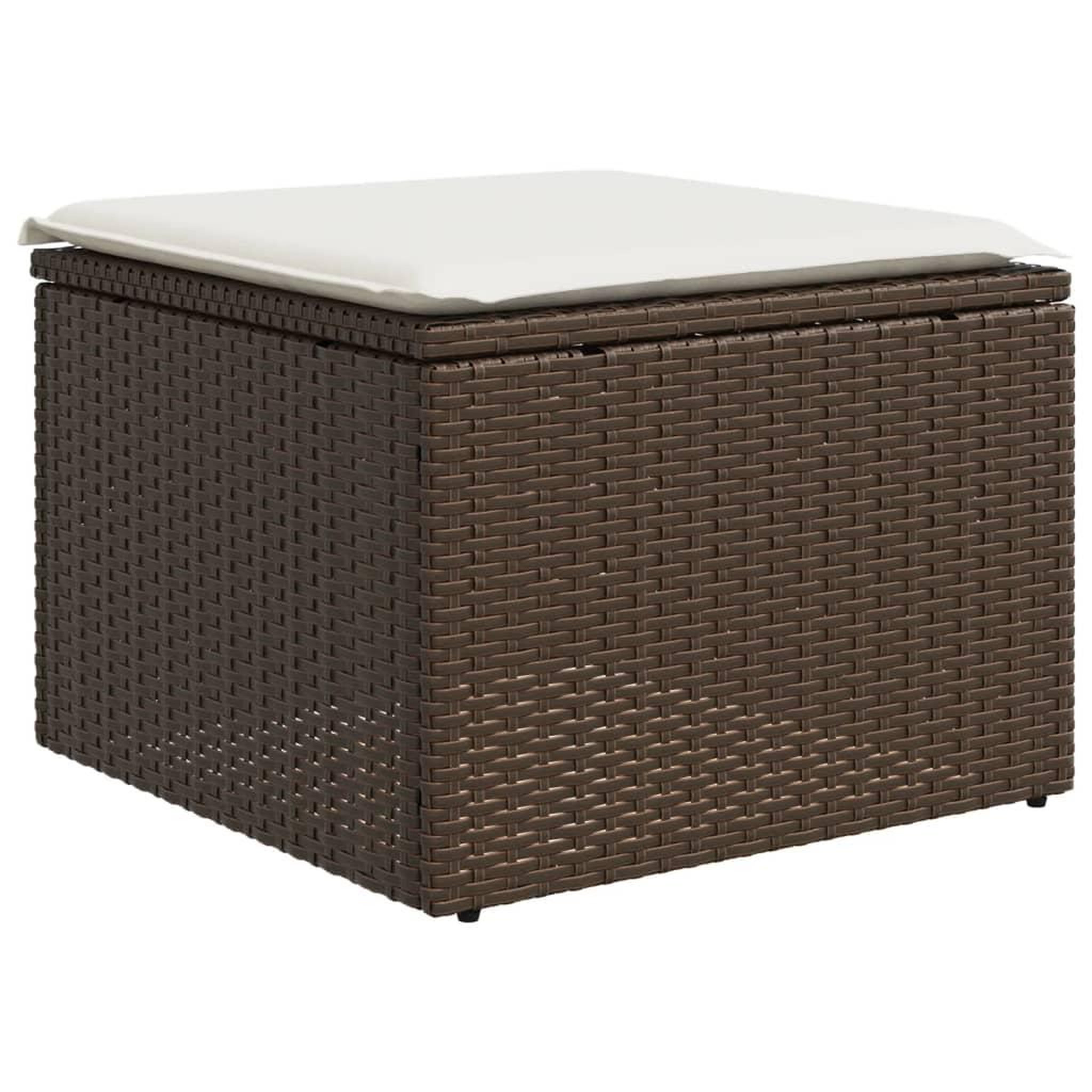 Voir la diapositive 3 : VIDAXL Salon de jardin avec coussins 6 pcs marron resine tressee