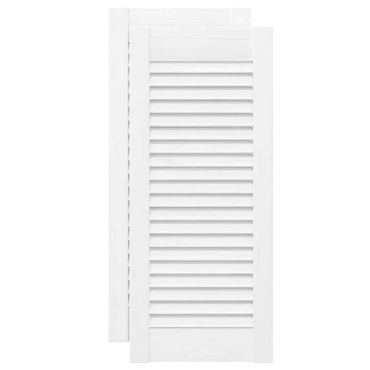 VIDAXL Portes d armoire à persiennes 2 pcs blanc 69x29,5 cm