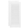Voir la diapositive 2 : VIDAXL Portes d armoire à persiennes 2 pcs blanc 69x29,5 cm