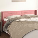 VIDAXL Tete de lit avec oreilles Rose 203x16x78/88 cm Velours