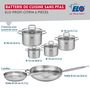 Voir la diapositive 2 : ELO Ensemble de 2 Poêles de cuisson 24 et 32 cm et 4 faitouts 12, 14, 16 et 20 cm Elo Profi Citrin