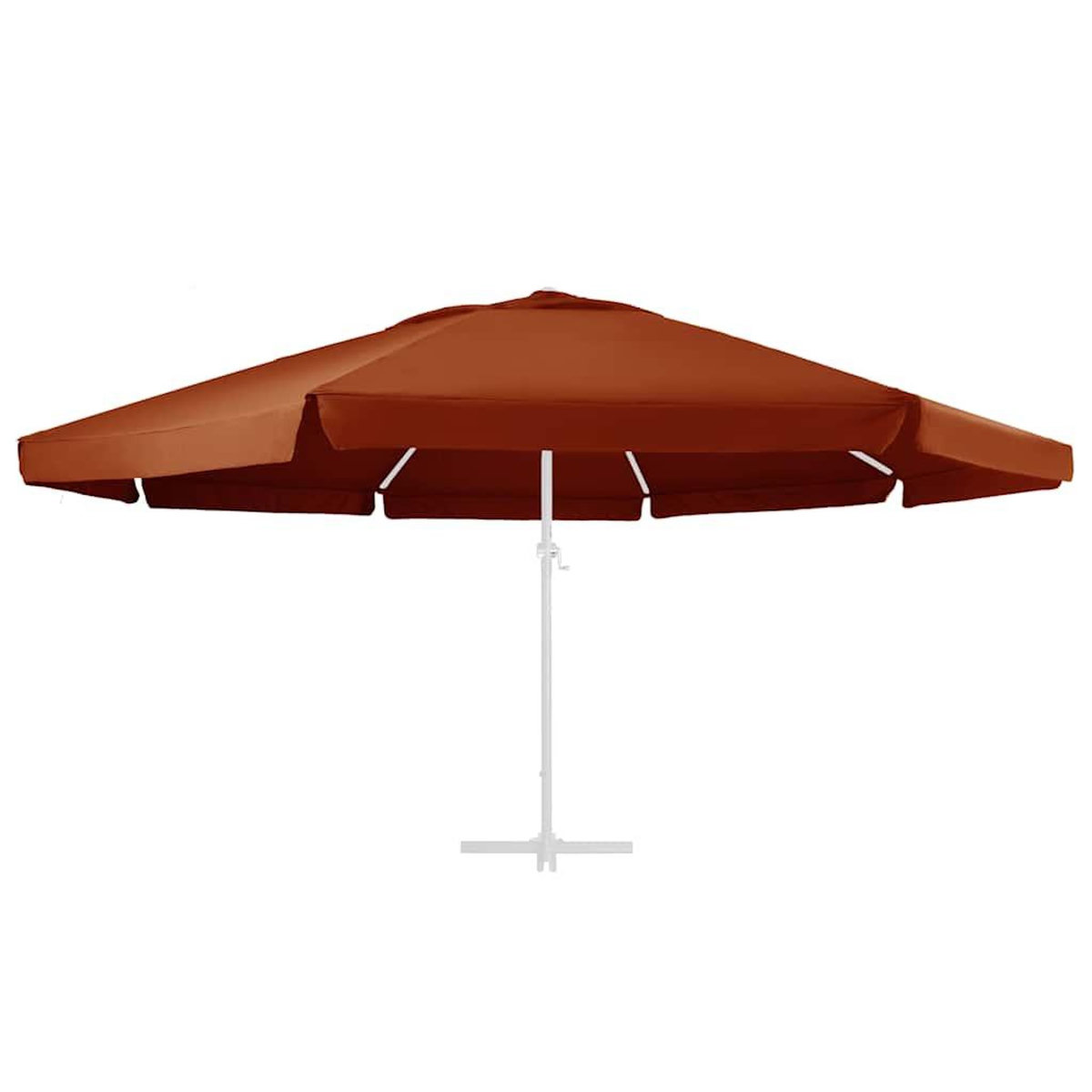 VIDAXL Tissu de remplacement de parasol d'exterieur Terre cuite 610 cm