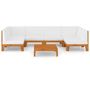 Voir la diapositive 3 : VIDAXL Salon de jardin 7 pcs avec coussins Bois d'acacia solide