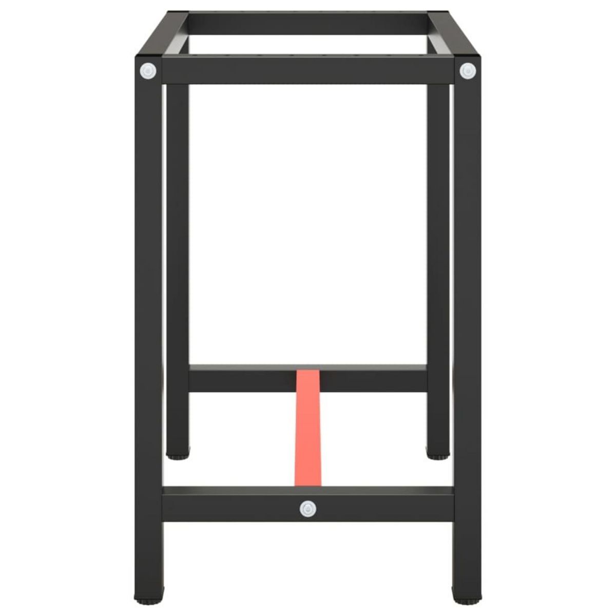 VIDAXL Cadre de banc de travail Noir et rouge mat 70x50x79 cm Metal