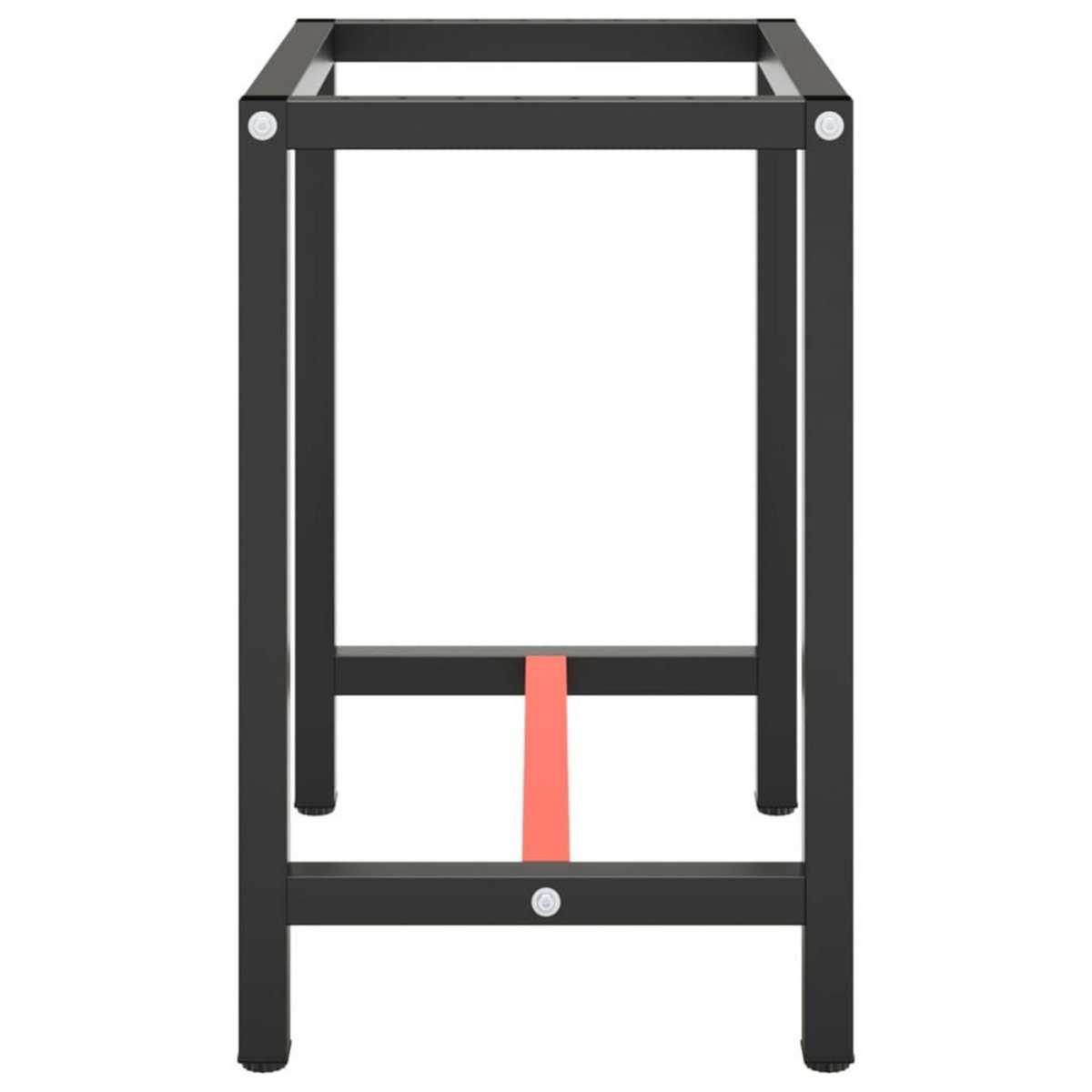 VIDAXL Cadre de banc de travail Noir et rouge mat 70x50x79 cm Metal