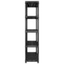 Voir la diapositive 4 : VIDAXL Etagere de rangement a 5 niveaux Noir 255x40x185 cm Plastique