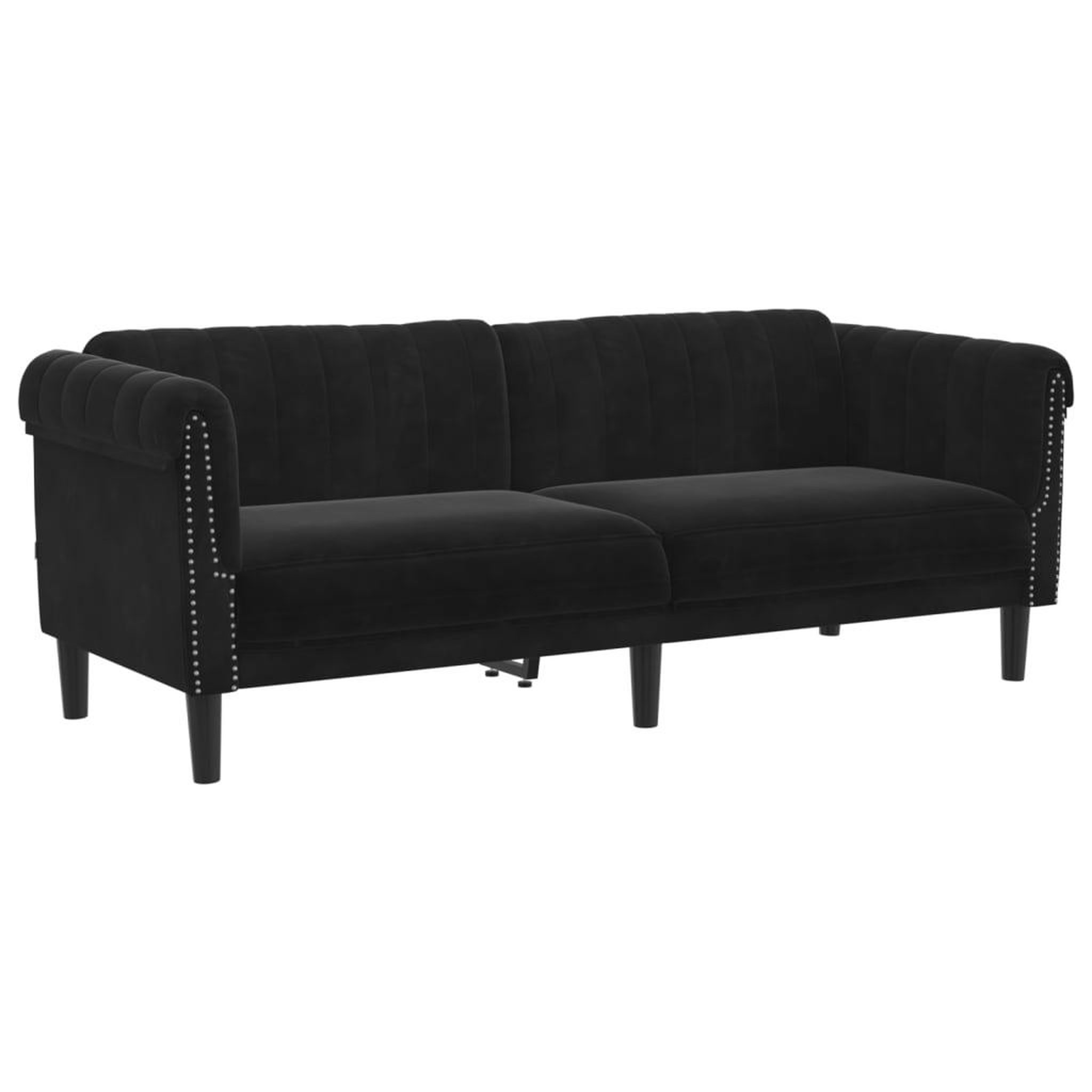 Voir la diapositive 2 : VIDAXL Canape a 3 places noir velours