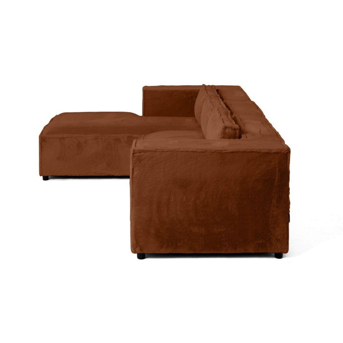 LISA DESIGN Stella - canapé d'angle gauche - 4 places - en fausse fourrure