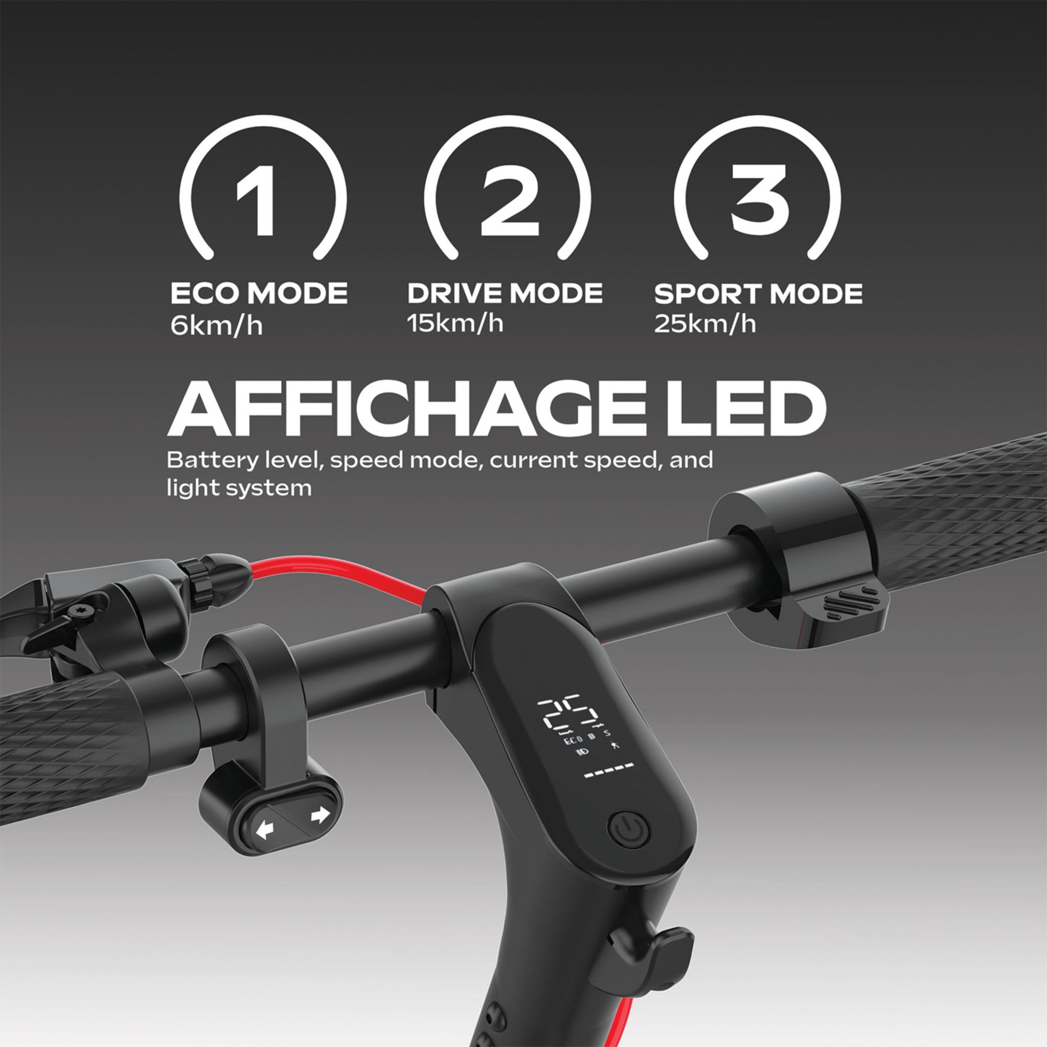 Voir la diapositive 6 : URBANGLIDE 85L1 â€  Poids 15Kg â€  Autonomie Jusqu'a 20 km â€  Batterie 48V â€  Trottinette Ã‰lectrique Adulte UrbanGlide â€  Pneu 8,5