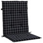 Voir la diapositive 5 : VIDAXL Coussins de chaise a dossier bas lot de 2 noir a carreaux tissu