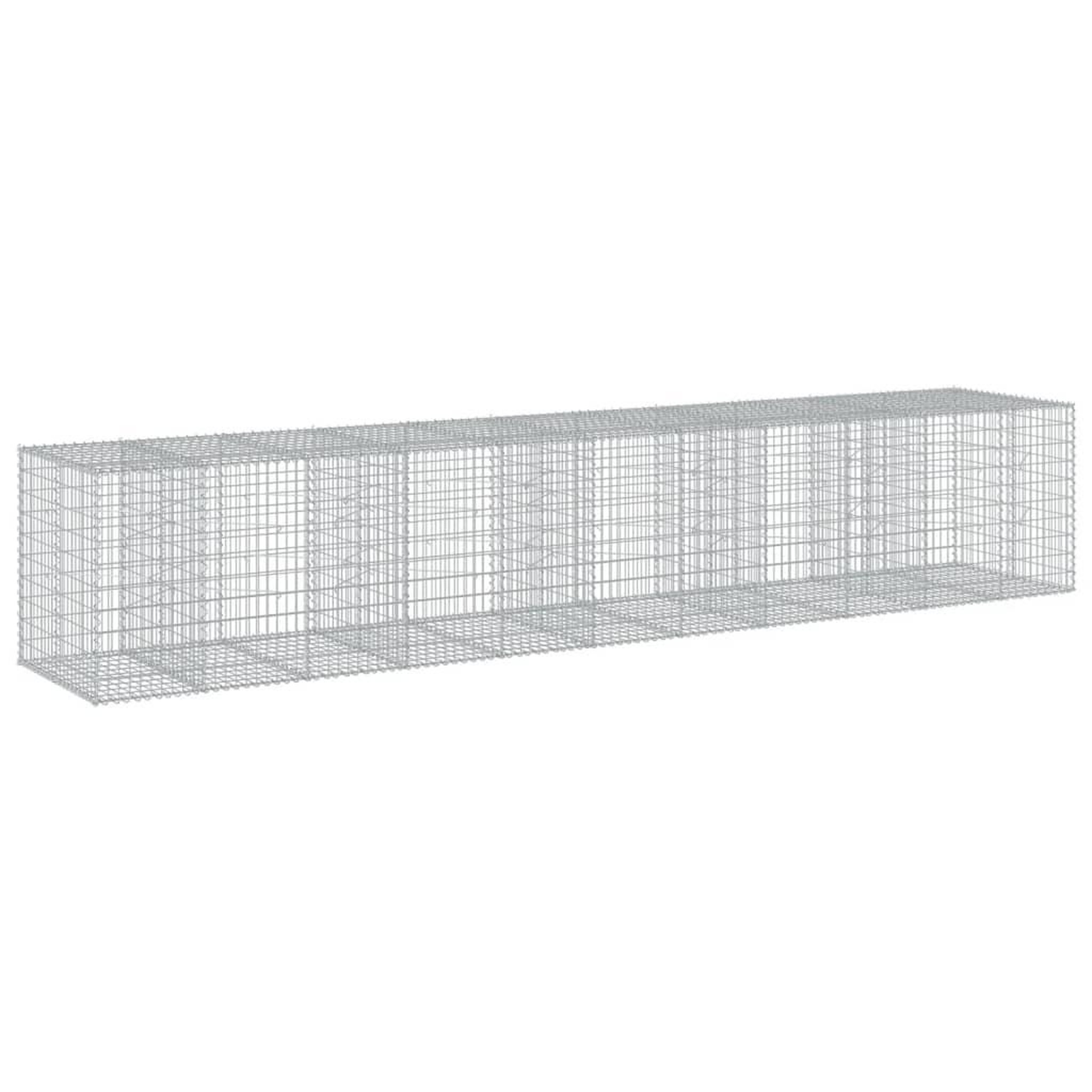 Voir la diapositive 5 : VIDAXL Panier gabion avec couvercle 550x100x100 cm fer galvanise