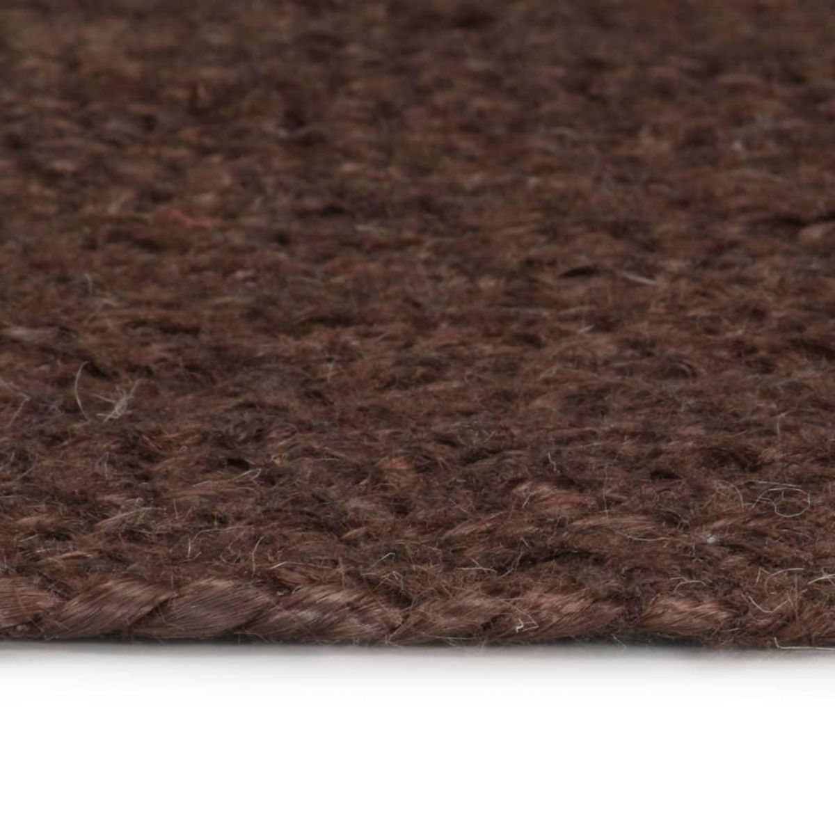 VIDAXL Tapis fait a la main Jute Rond 90 cm Marron