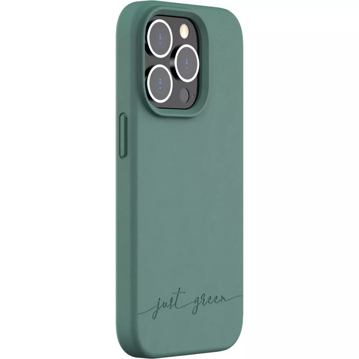 JUST GREEN Coque iPhone 14 Pro BIO vert nuit