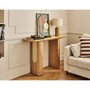 Voir la diapositive 1 : LISA DESIGN Milazzo - console - bois plaqué chêne et cannage - 120 cm