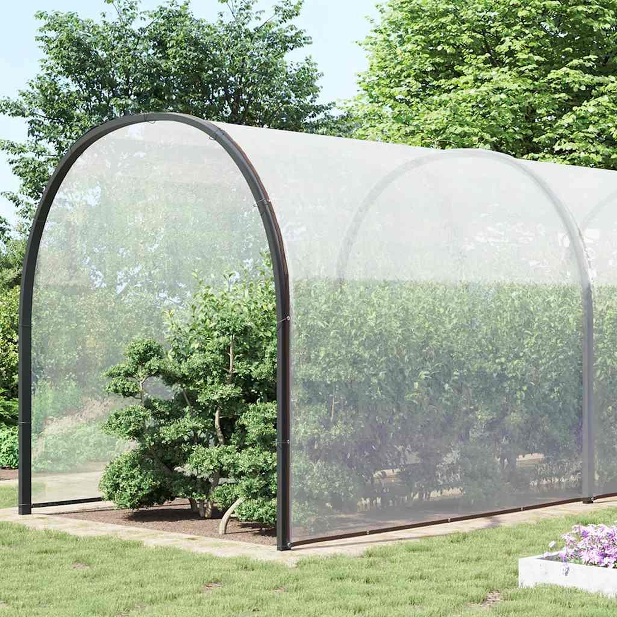 Voir la diapositive 3 : VIDAXL Bache transparente avec œillets 10x12 m polyethylene